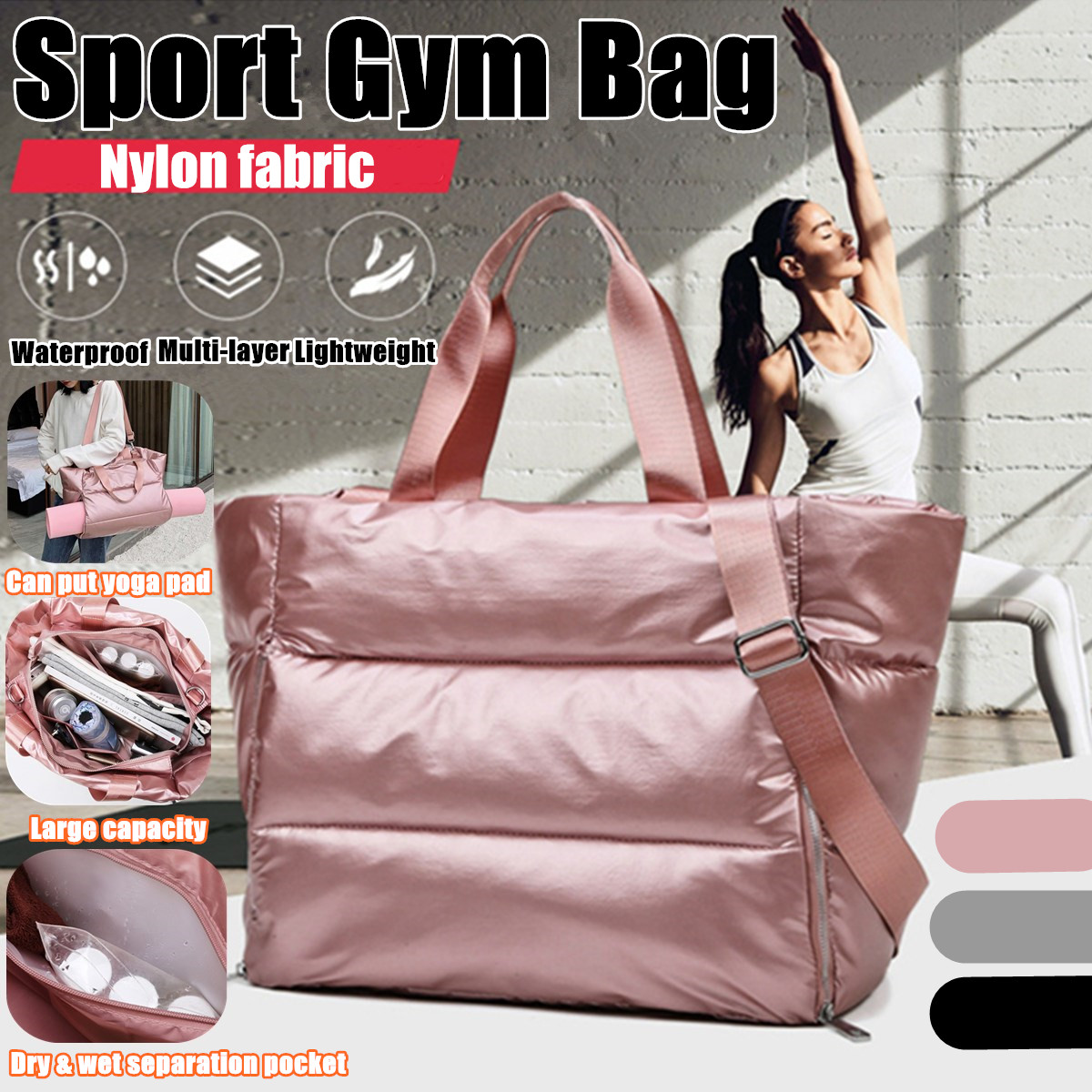 42x23x31cm-Nylon-Wet-Dry-Separation-Sport-Gym-Yoga-Bag-Travel-Shoulder-Bag-Fitness-Handbag-1650115-1