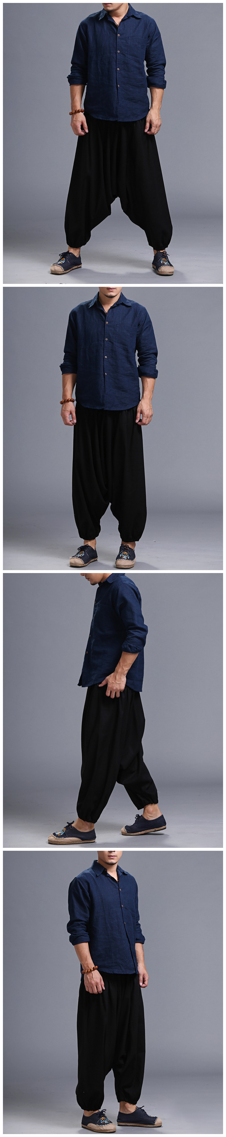 Men-Yoga-Loose-Drop-Crotch-Pants-Male-Casual-Harem-Pants-Elastic-Cotton-Linen-Bloomers-Trousers-1079733-1
