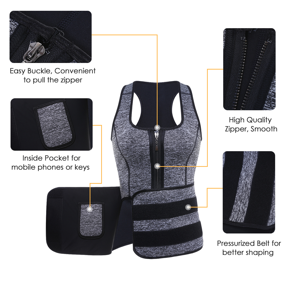 Slimerence-Fintness-Womens-Vest-Sport-Waist-Belt-Suit-Yoga-Fitness-Clothing-1637372-2
