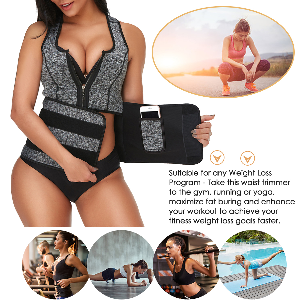 Slimerence-Fintness-Womens-Vest-Sport-Waist-Belt-Suit-Yoga-Fitness-Clothing-1637372-5