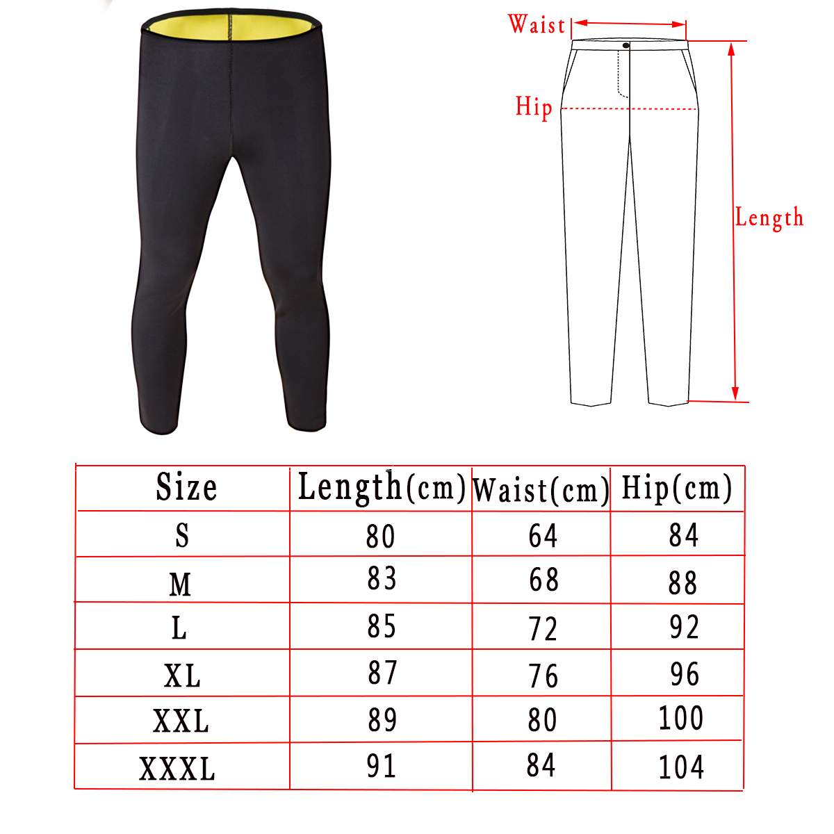 Unisex-Neoprene-Hot-Body-Accelerate-Sweating-Slimming-Fitness-Trousers-Yoga-Sports-Pants-1447219-5