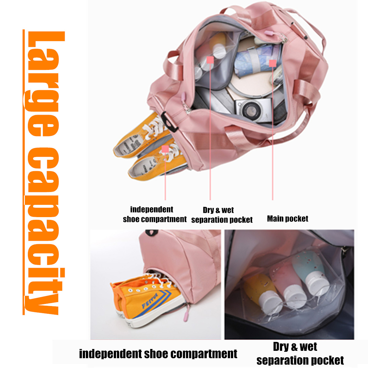 Waterproof-Dry-Wet-Seperation-Shoe-Compartment-Fitness-Yoga-Bag-Sports-Gym-Handbag-Duffle-Shoulder-B-1626955-5