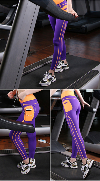 Women-Breathable-Quick-Dry-Sport-Pants-High-Elastic-Skinny-Patchwork-Pocket-Yoga-Legging-1082691-1