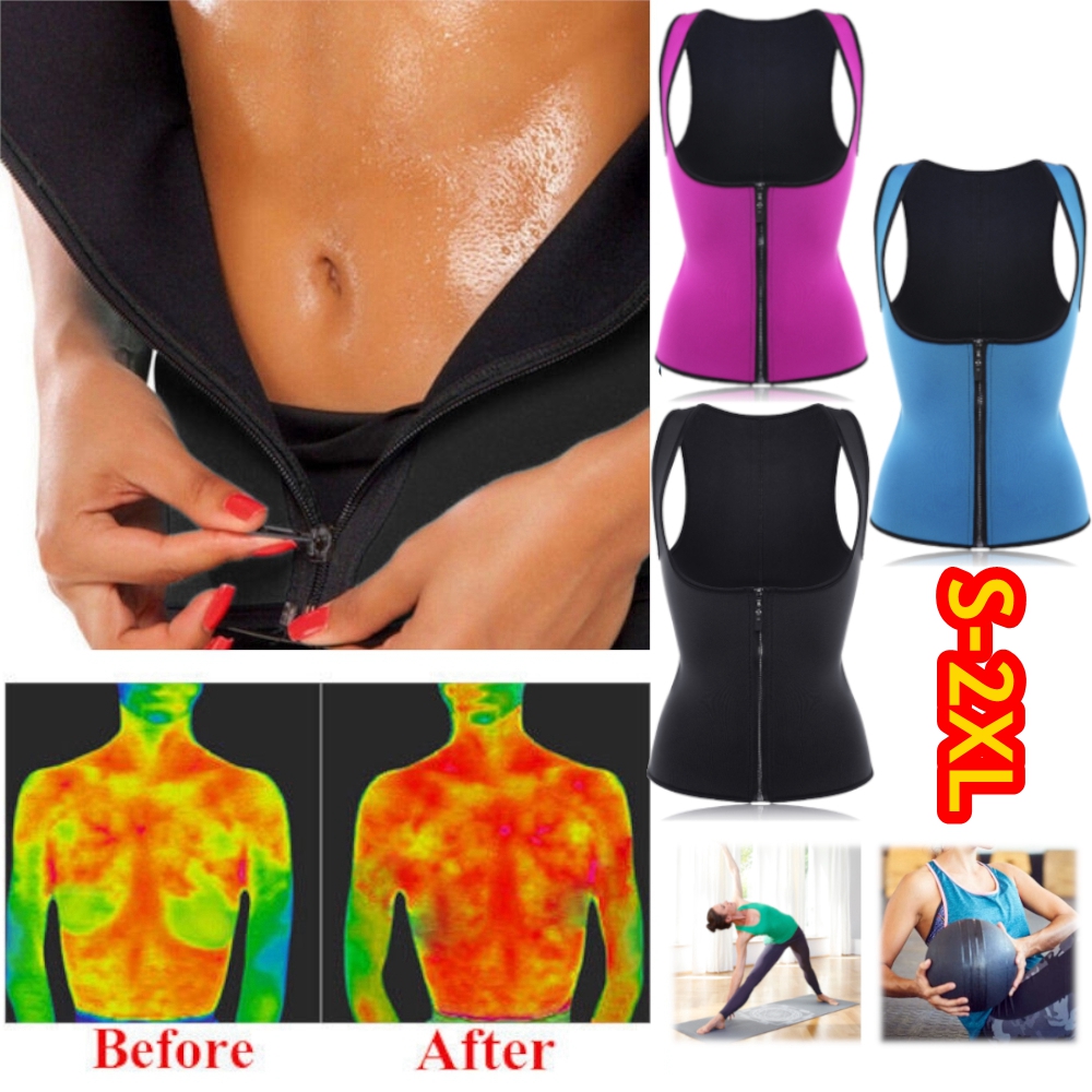 Women-Front-Zip-Sports-Trainer-Cincher-Corset-Waist-Shapewear-Vest-Plus-Size-Polyester-Neoprene-Vest-1534390-3