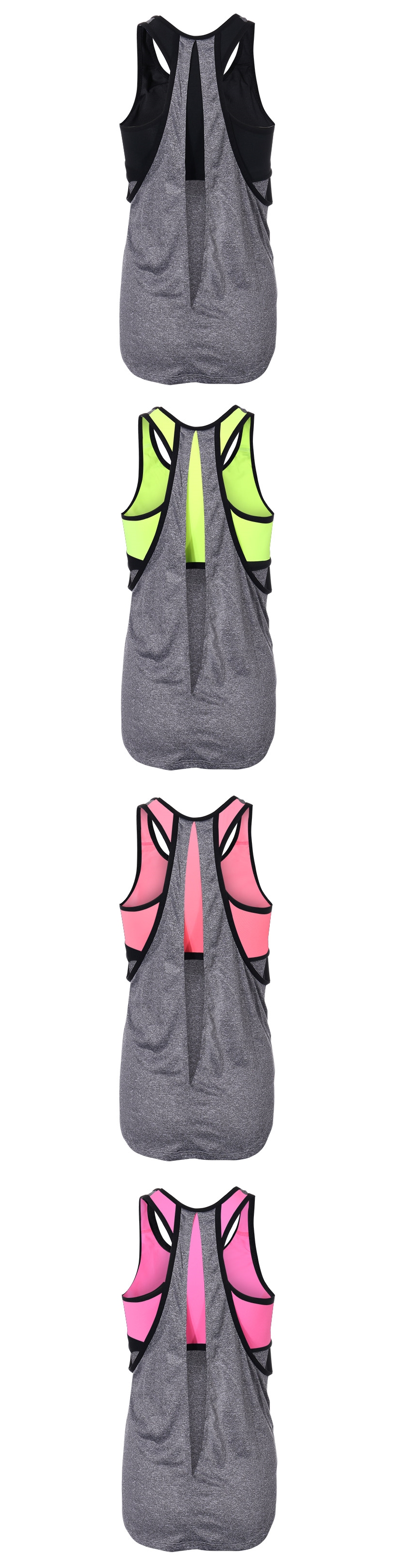 Women-Sport-Two-Pieces-Sleeveless-Vest-Wirelss-Shockproof-Bra-Quick-Dry-High-Elastic-Fitness-Vest-1070564-7