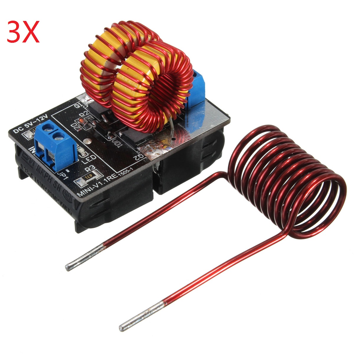 3Pcs-Geekcreitreg-5V--12V-ZVS-Induction-Heating-Power-Supply-Module-With-Coil-1047939-1