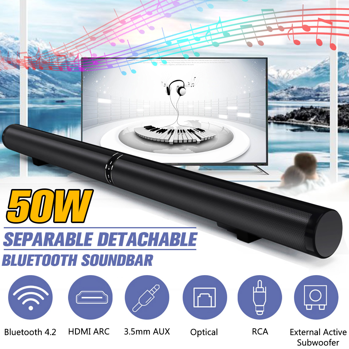 3-in-1-50W-Wireless-bluetooth-Soundbar-TV-Theater-Home-Speaker-Subwoofer-Sound-bar-1638237-1
