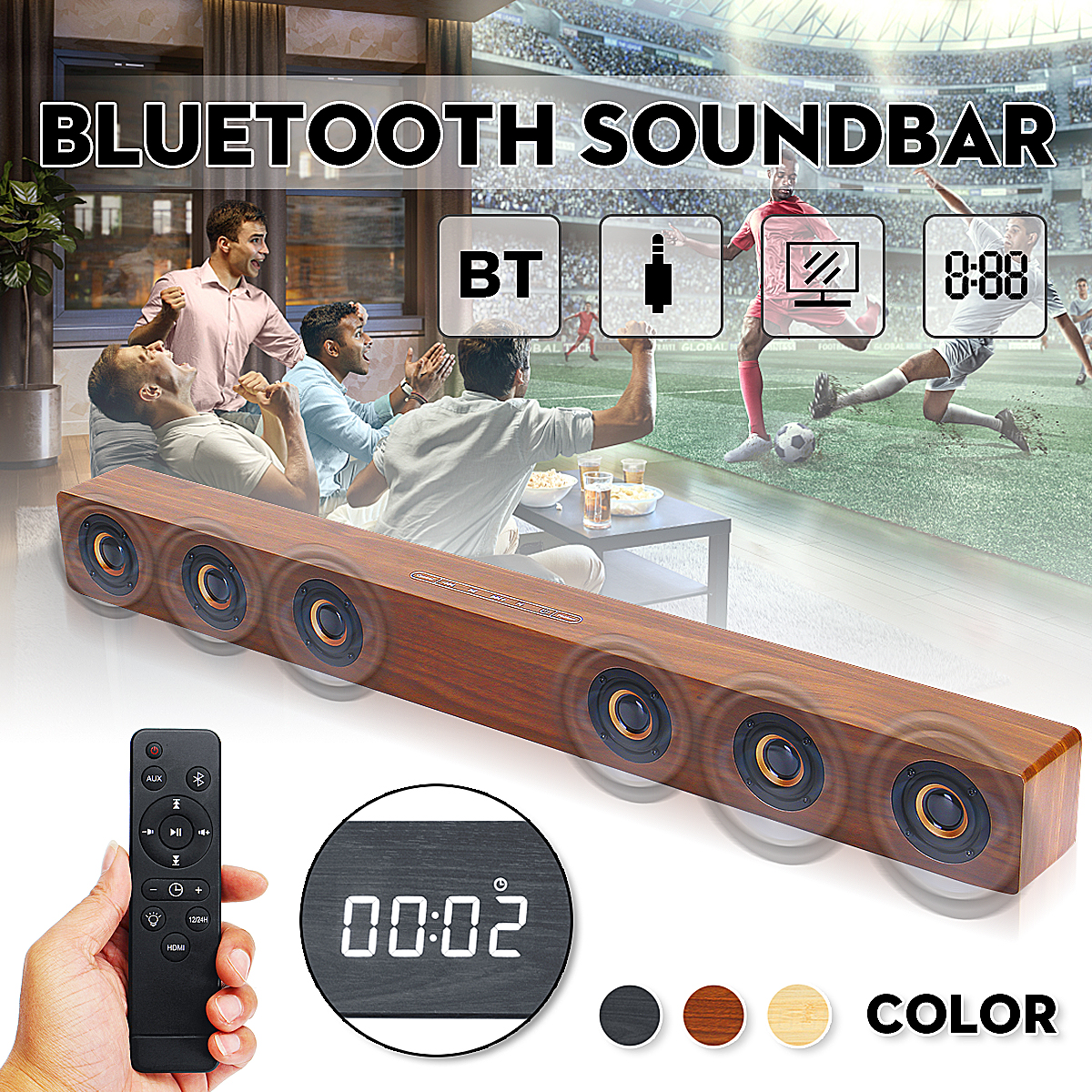 30W-Wood-Grain-Wireless-bluetooth-Soundbar-Six-Drivers-LED-Display-Clock-Stereo-Home-Theater-Soundba-1439585-1