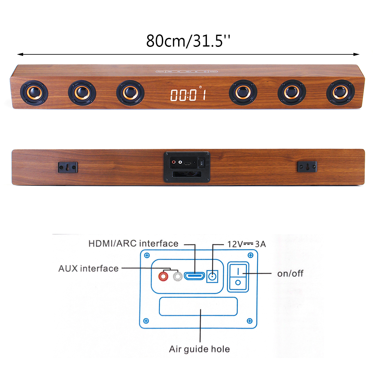30W-Wood-Grain-Wireless-bluetooth-Soundbar-Six-Drivers-LED-Display-Clock-Stereo-Home-Theater-Soundba-1439585-11
