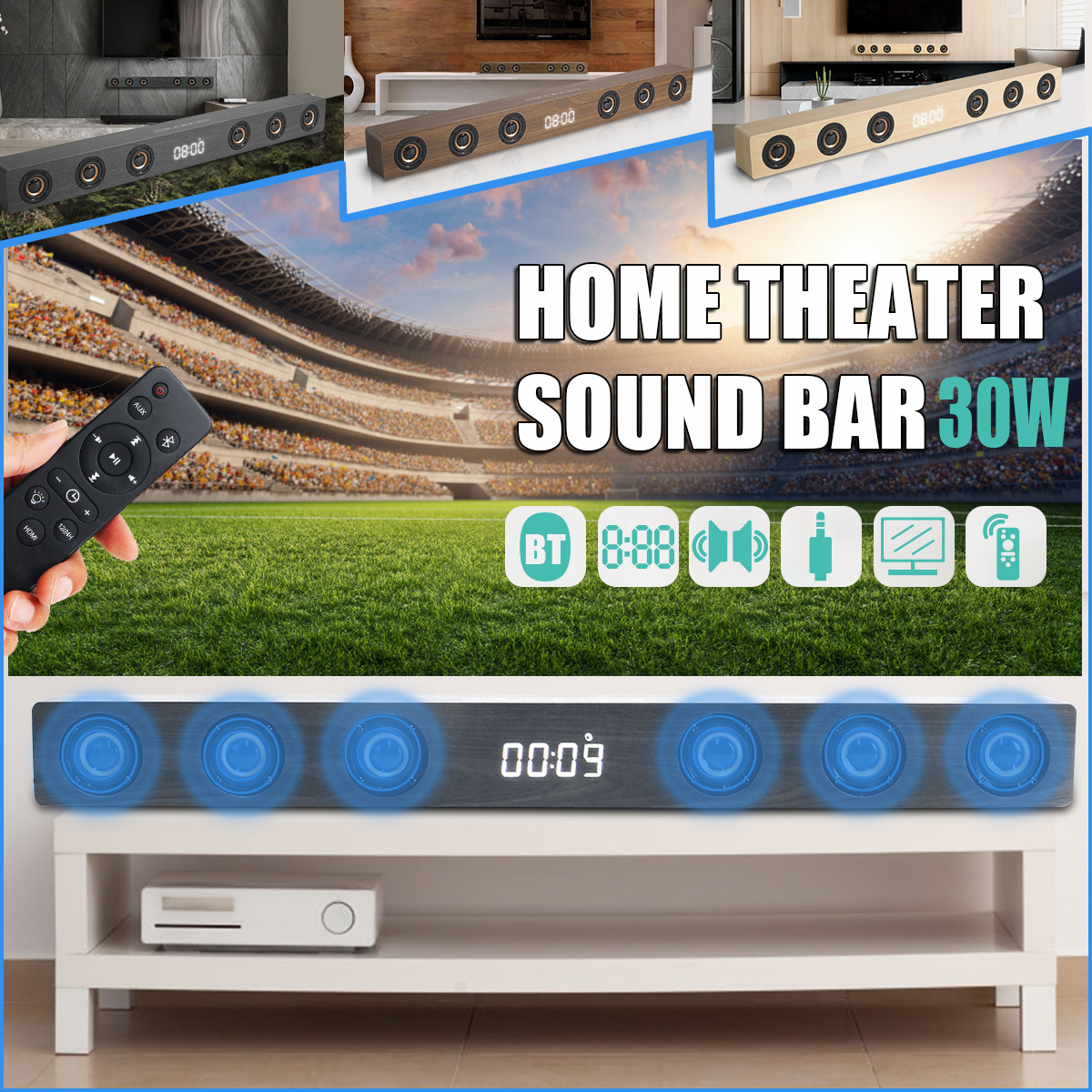 30W-Wood-Grain-Wireless-bluetooth-Soundbar-Six-Drivers-LED-Display-Clock-Stereo-Home-Theater-Soundba-1439585-4