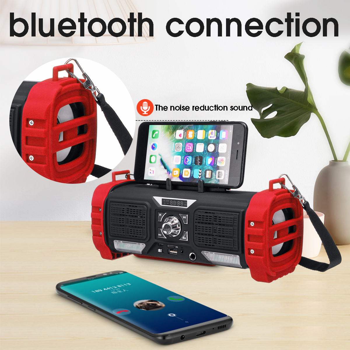 Bakeey-220mAh-Wireless-bluetooth-Speaker-Subwoofer-HD-MIC-AUX-355mm-Port-FM-Raido-Heavy-Bass-Music-A-1650387-2