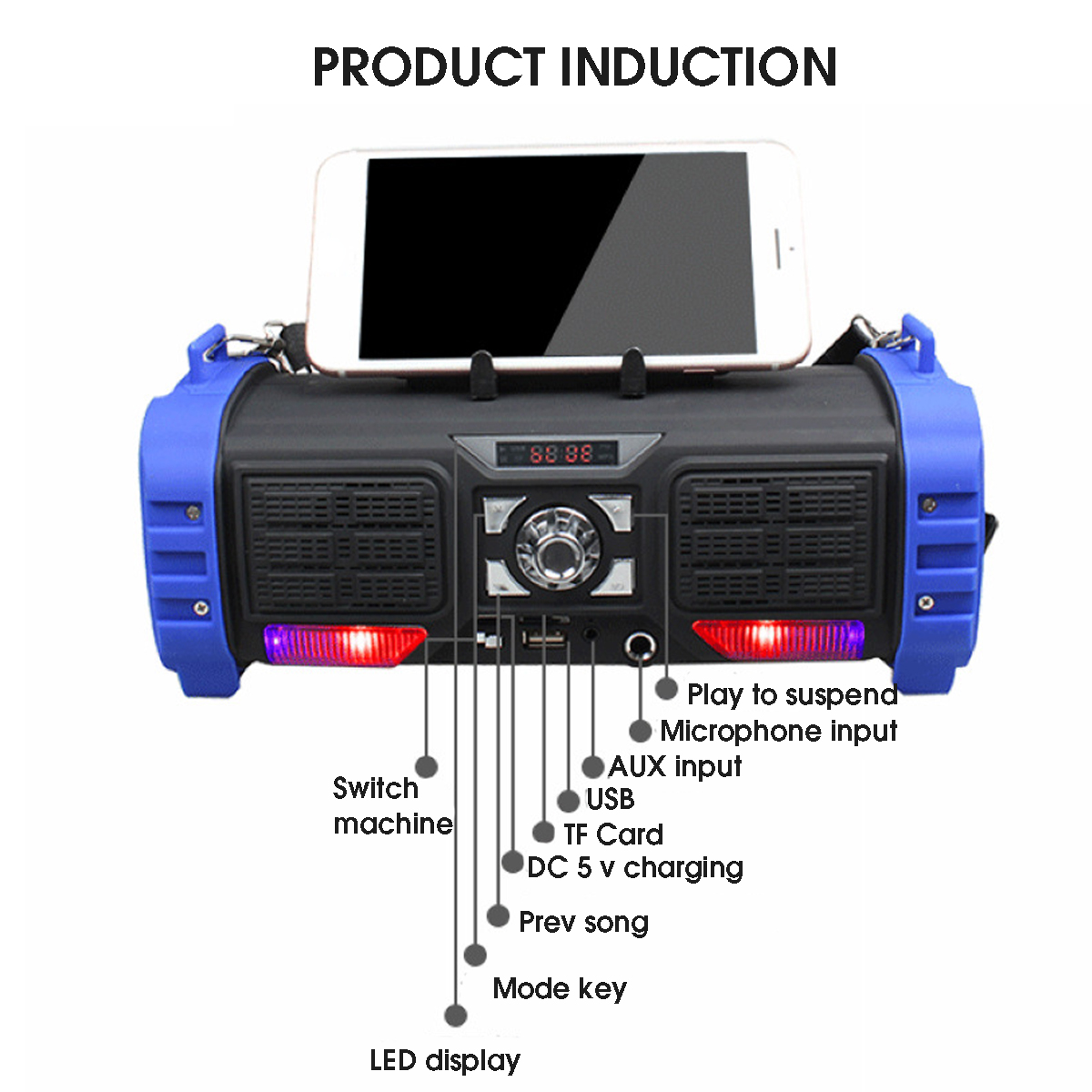 Bakeey-220mAh-Wireless-bluetooth-Speaker-Subwoofer-HD-MIC-AUX-355mm-Port-FM-Raido-Heavy-Bass-Music-A-1650387-4