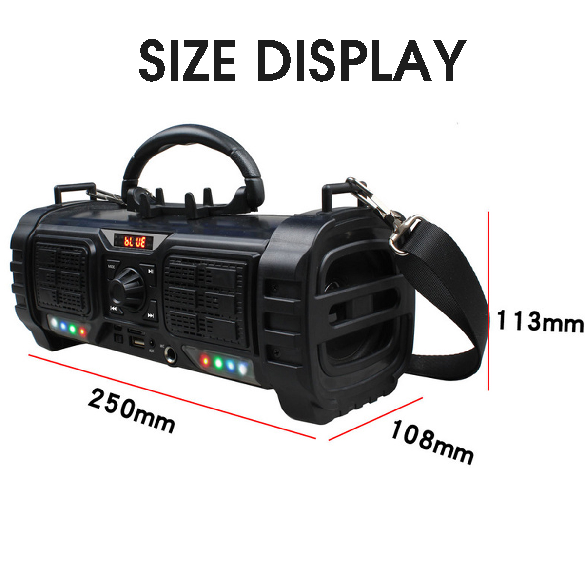 Bakeey-220mAh-Wireless-bluetooth-Speaker-Subwoofer-HD-MIC-AUX-355mm-Port-FM-Raido-Heavy-Bass-Music-A-1650387-6
