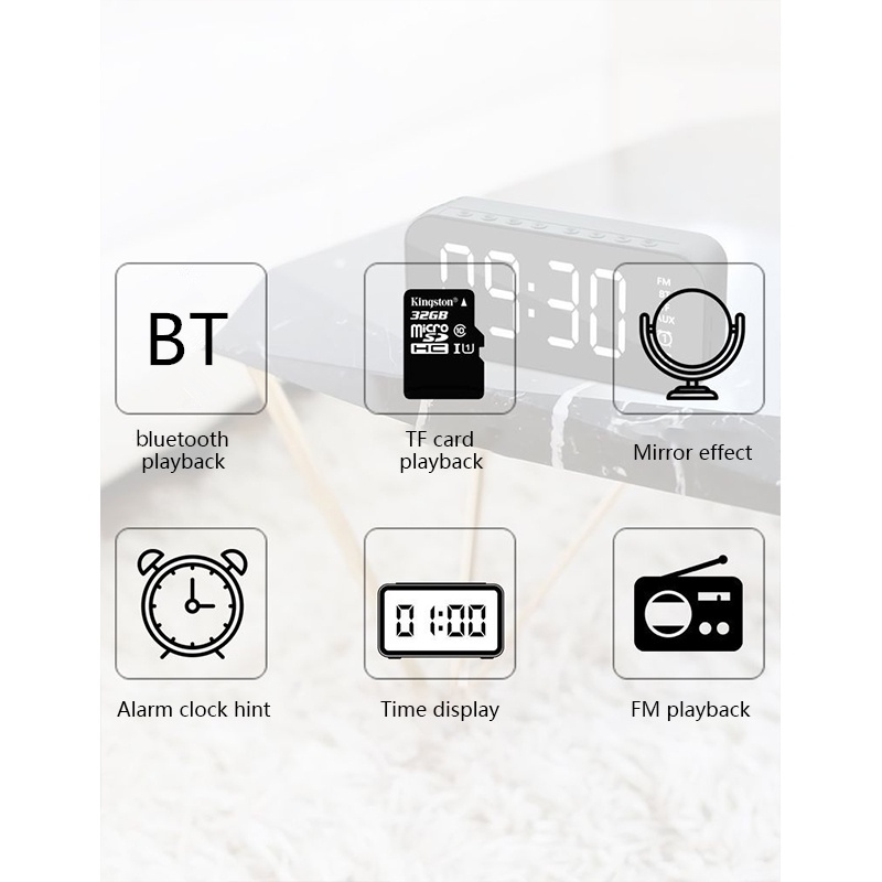 Bakeey-A18-Wireless-bluetooth-Speaker-Mirror-Hifi-Subwoofer-Digital-Alarm-Clock-with-FM-Function-AUX-1895705-2