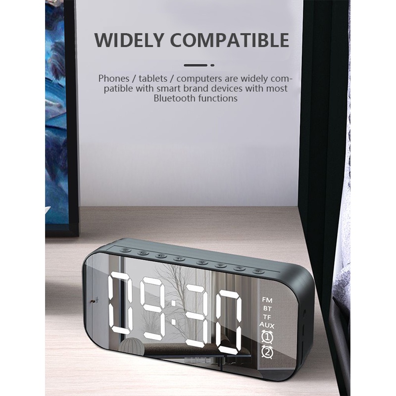 Bakeey-A18-Wireless-bluetooth-Speaker-Mirror-Hifi-Subwoofer-Digital-Alarm-Clock-with-FM-Function-AUX-1895705-8