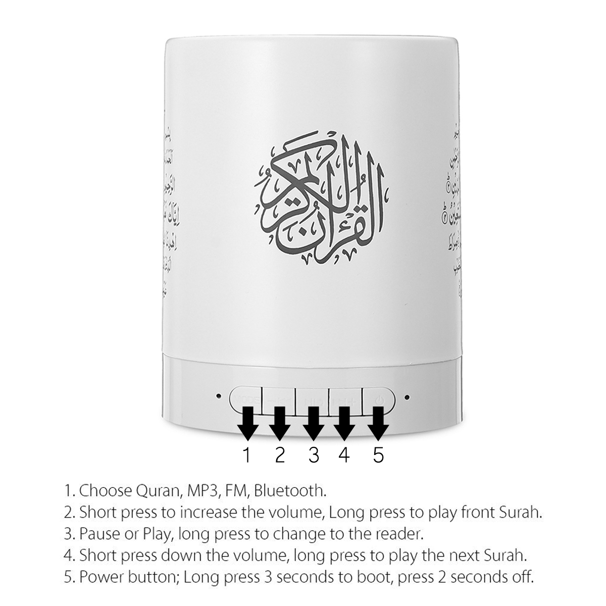 Bakeey-Portable-USB-Charging-Wireless-bluetooth-Colorful-Discoloration-Speaker-Remote-Control-Quran--1650378-3