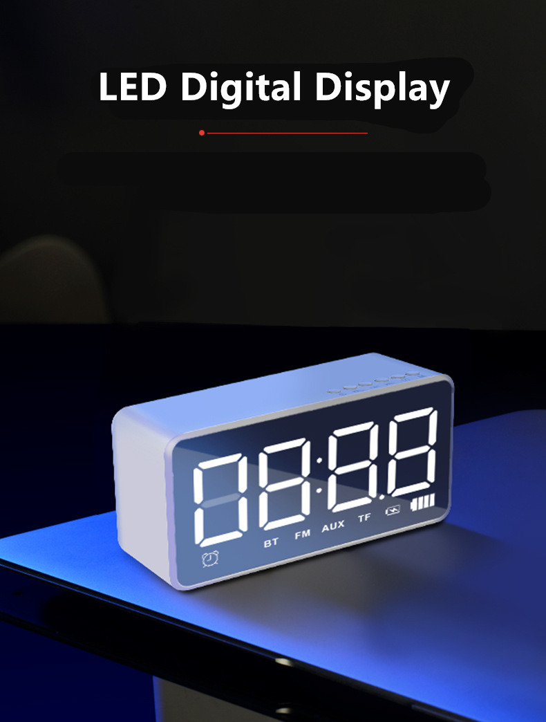 Bakeey-Q31-bluetooth-Wireless-Speaker-35mm-AUX-Jack-Mirror-LED-Digital-Display-FM-Radio-Speaker-Alar-1620567-3