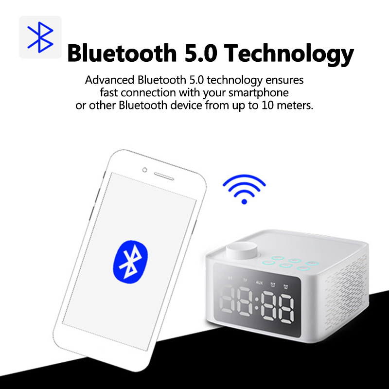 Bakeey-Wireless-bluetooth-50-Speaker-LED-Display-Alarm-Clock-FM-Radio-TF-Card-Handsfree-Speaker-1425915-2