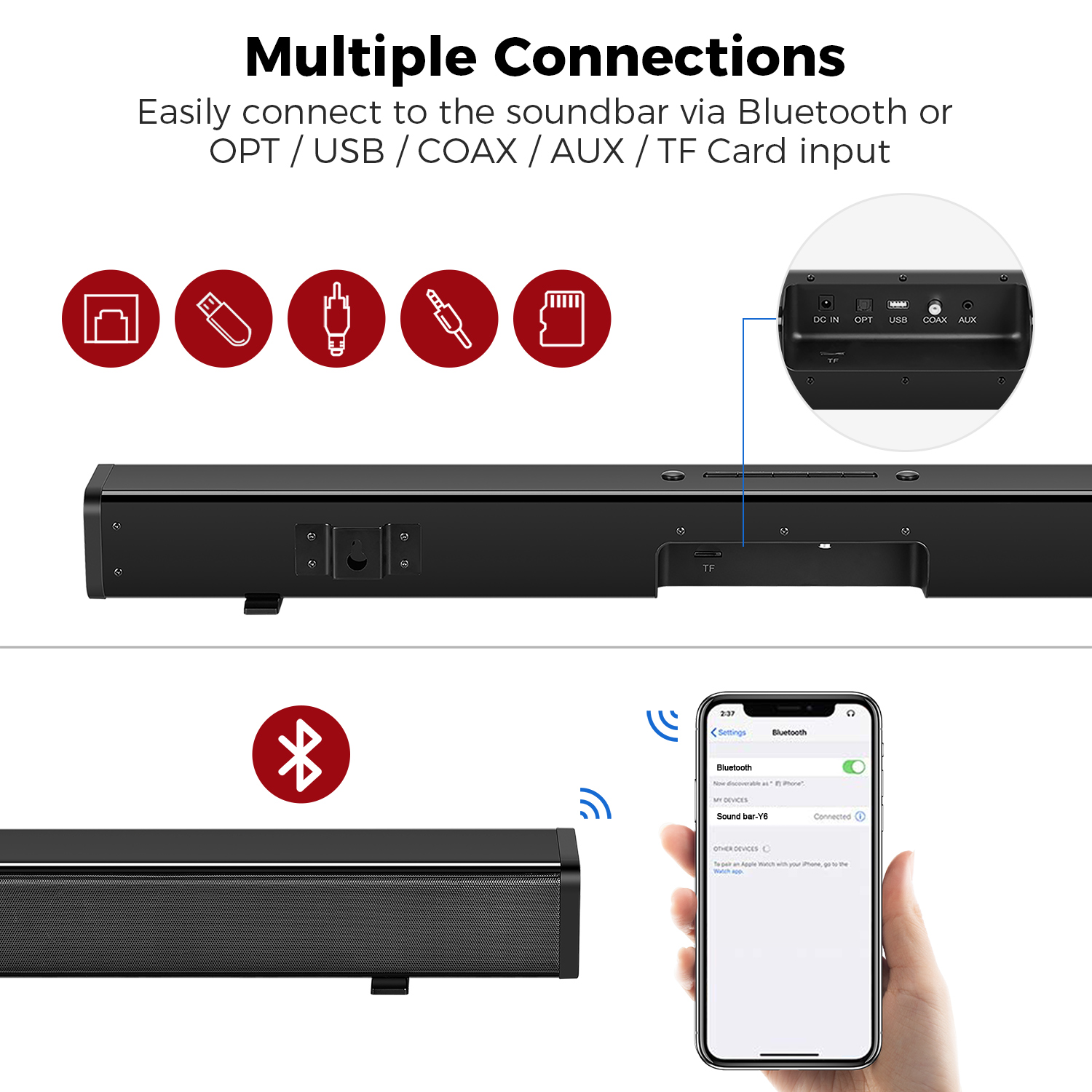 Bakeey-Y6-40W-bluetooth-Speaker-TV-Soundbar-4-Drivers-HiFi-3D-Surround-Stereo-OPT-COAX-TF-USA-AUX-Ho-1716610-2