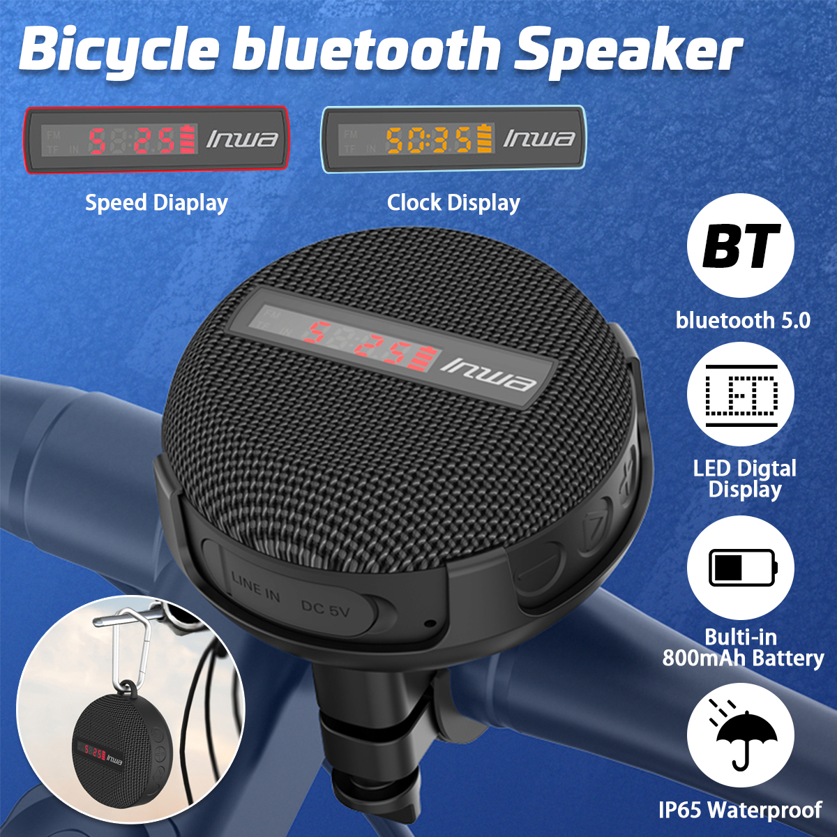 Bakeey-bluetooth-Speaker-LED-Speed-Digital-Display-Wireless-HIFI-Outdoor-Waterproof-Bicycle-Speakers-1908254-1