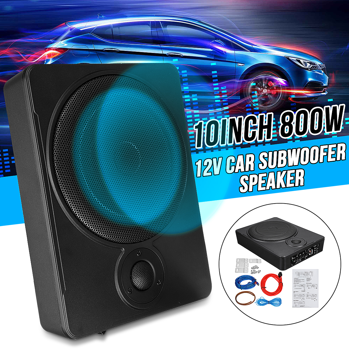 F98773-10inch-800W-Car-Under-Seat-Active-Amplifier-Subwoofer-Bass-HiFi-Slim-Speaker-1747882-1