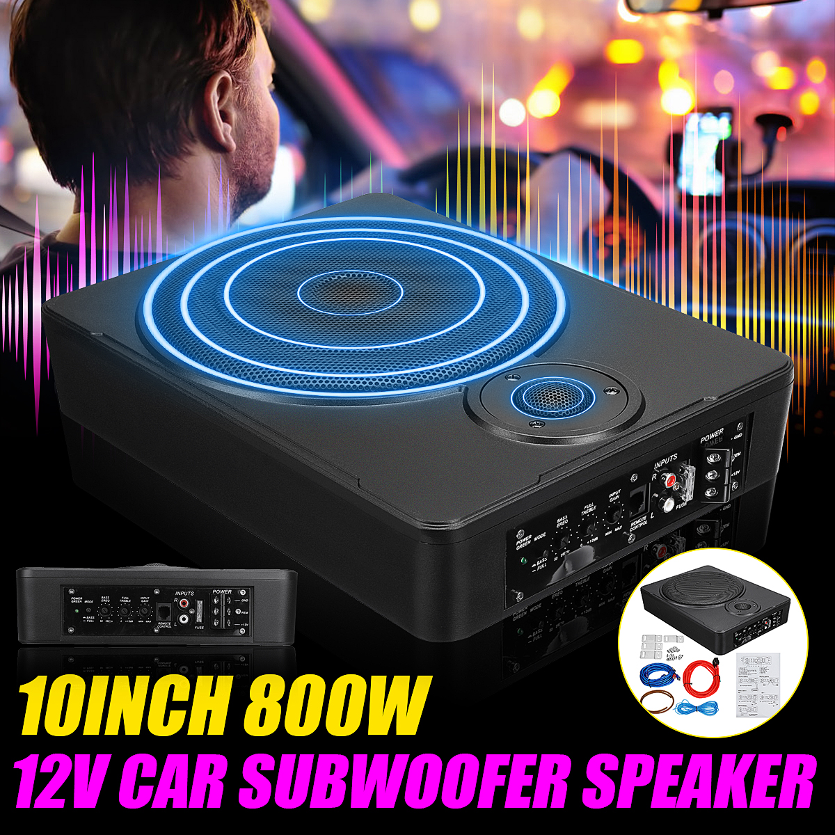 F98773-10inch-800W-Car-Under-Seat-Active-Amplifier-Subwoofer-Bass-HiFi-Slim-Speaker-1747882-2