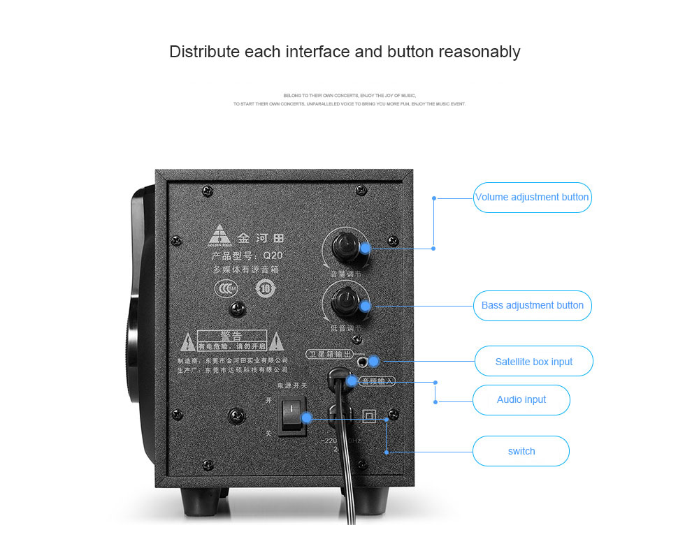 Golden-Field-Q20-Computer-Speaker-21-Channel-35MM-Audio-Interface-Multimedia-audio-Subwoofer-Fully-C-1760880-6