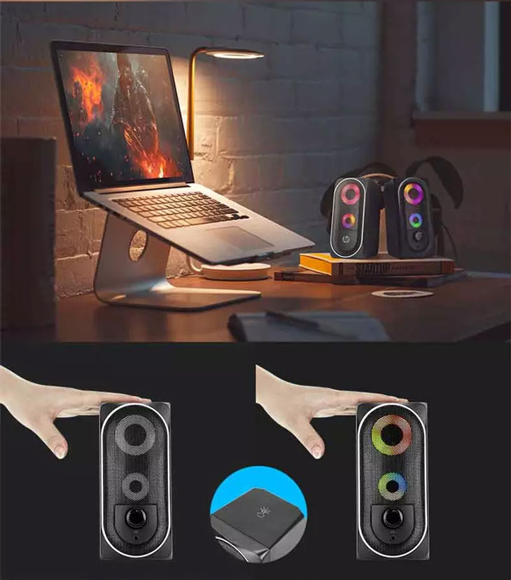 HP-DHE6001-Mini-Speaker-Deep-Bass-RGB-Streamer-Light-Effect-35mm-USB-Powered-Desktop-Loudspeaker-for-1838283-10