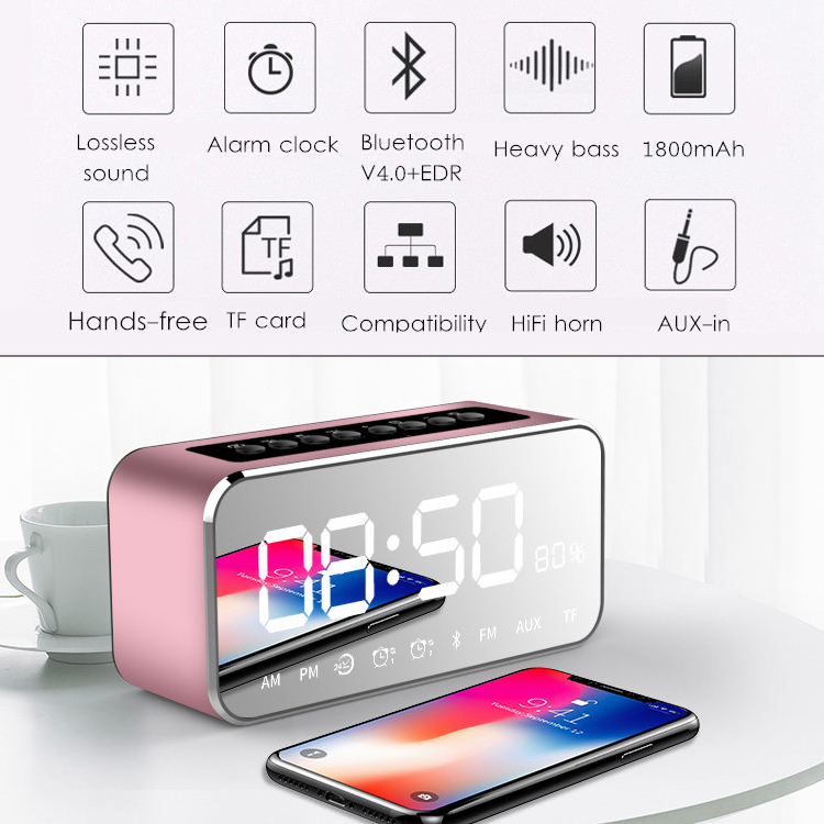 LEADSTAR-MX-22-LED-Clock-Mirror-Wireless-bluetooth-Speaker-1800mAh-TF-Card-FM-Raido-Subwoofer-1302317-2