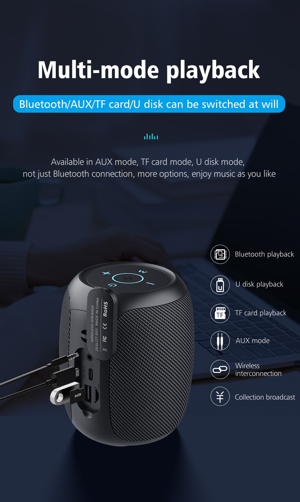 Zealot-S53-Wireless-bluetooth-Speaker-20W-Portable-Subwoofer-HiFi-Heavy-Bass-FM-Radio-TF-Card-IPX6-W-1894777-14