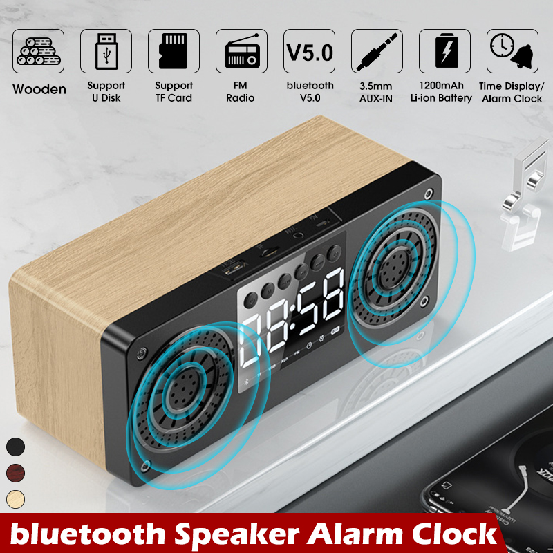 bluetooth-50-Wooden-Speaker-Alarm-Clock-Support-TF-CardUSBAUX-FM-Radio-1738782-2
