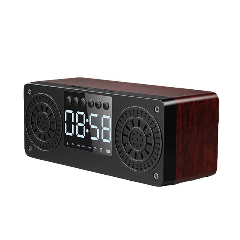 bluetooth-50-Wooden-Speaker-Alarm-Clock-Support-TF-CardUSBAUX-FM-Radio-1738782-11
