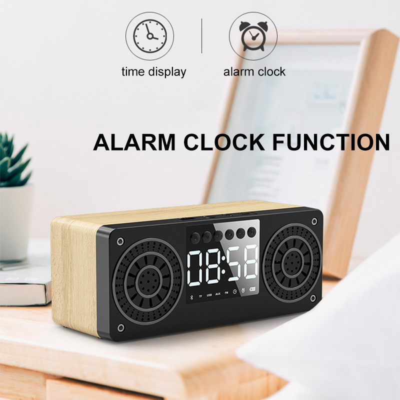 bluetooth-50-Wooden-Speaker-Alarm-Clock-Support-TF-CardUSBAUX-FM-Radio-1738782-3