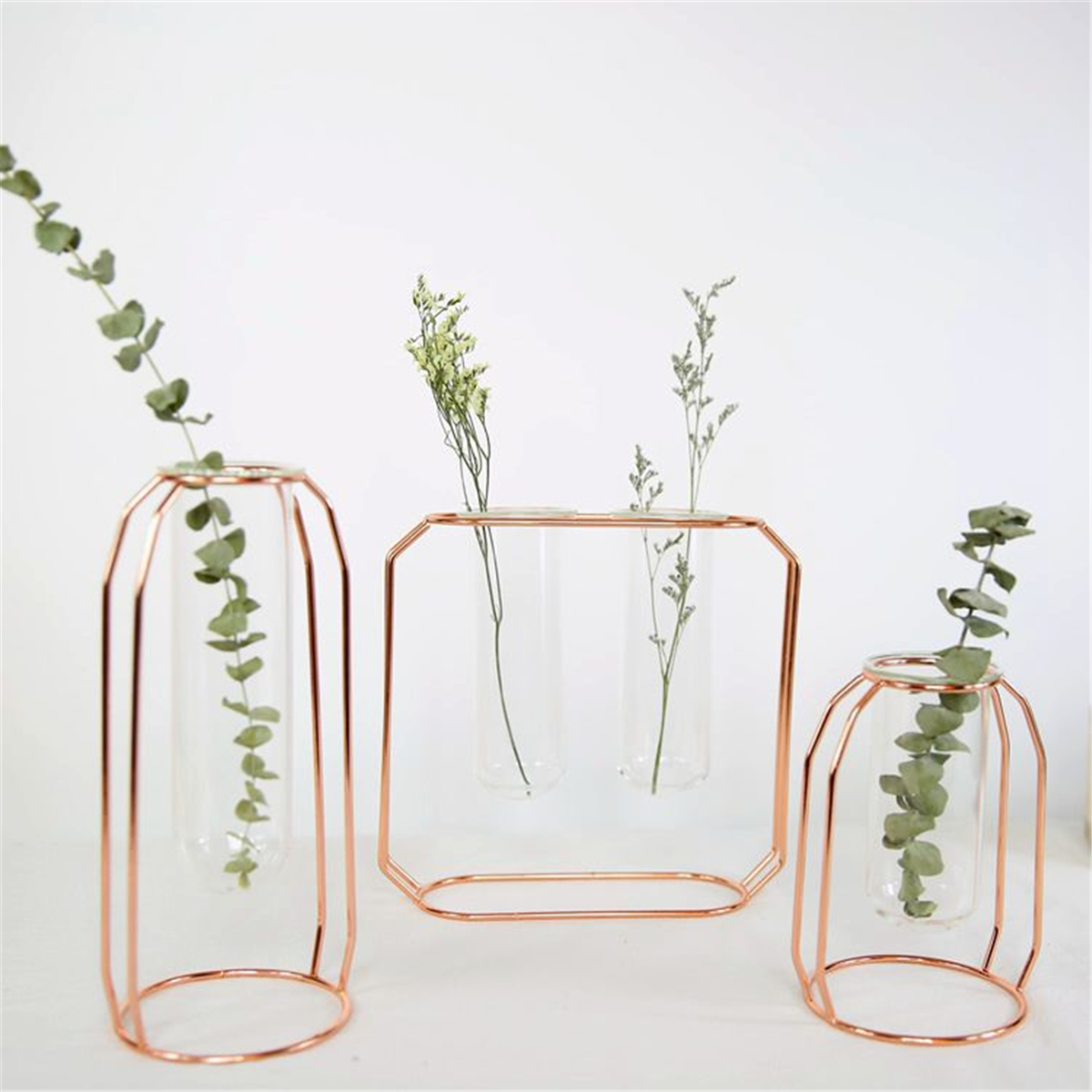 Glass-Vase-Flower-Holder-Plant-Container-Metal-Line-for-Decorations-1450433-9